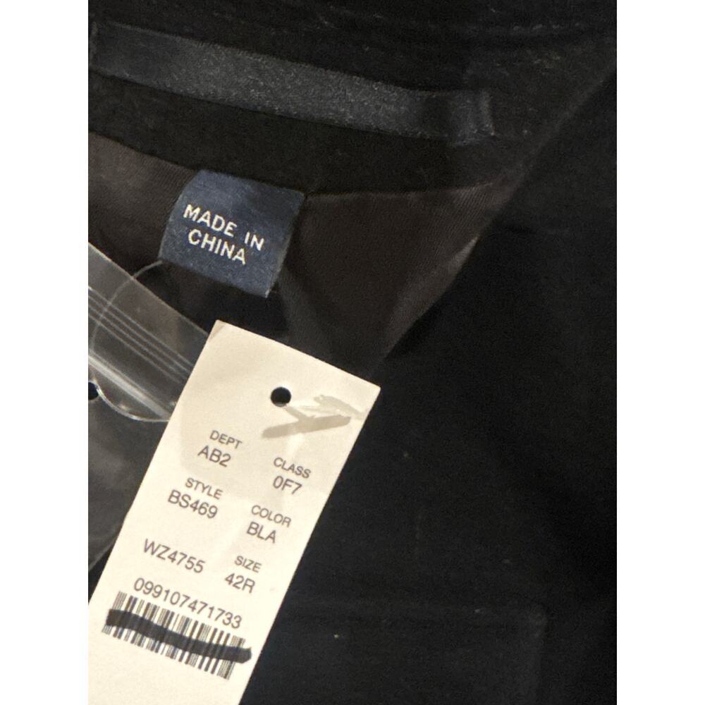 J.Crew Men's Black Rivington Topcoat In Italian Wool Blend Size 42R NWT - Picture 9 of 15